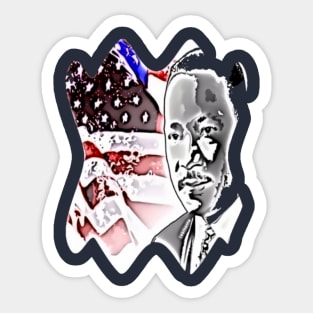 Martin luther king flag usa No violence Sticker